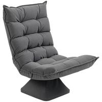 RELAXSESSEL mit Verstellbarer Rückenlehne für Wohnzimmer, Büro Grau - Grau, Metall (70/95/62cm) - HOMCOM