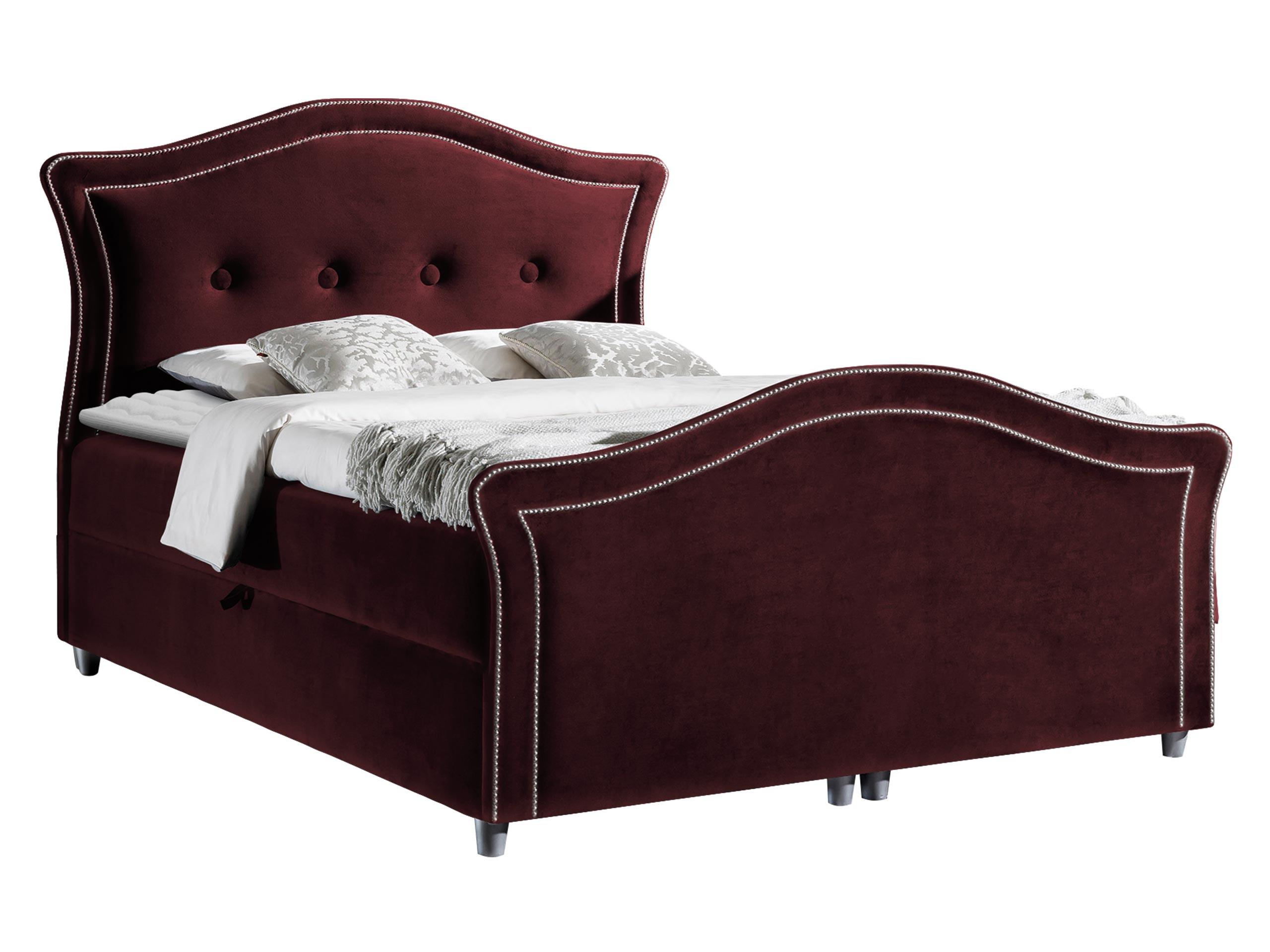 BOXBETT Bedran Lux - H3 - Bordeaux, Holz (160/200cm) - MIRJAN24