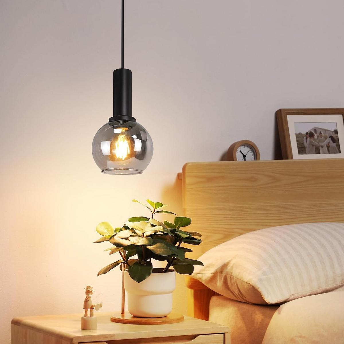 HÄNGELEUCHTE Torvq 10/13/145 cm - Schwarz, Glas/Metall (10/13/145cm) - ZMH