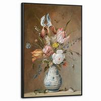 LEINWAND Bilder mit Rahmen - Alte Meister - Blumen - Balthasar van der Ast - 60x90 - Hellbraun, Textil (60/90cm) - MuchoWow