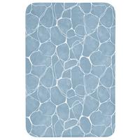 BADEMATTE Organisch - Muster - Blau 60x90 cm - Hellblau, Textil (60/90cm) - OnlyWow