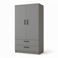DREHTÜRENSCHRANK DOVI 90/180/50 cm 2-türig Grau - Grau, Holzwerkstoff (90/180/50cm) - MASSENO
