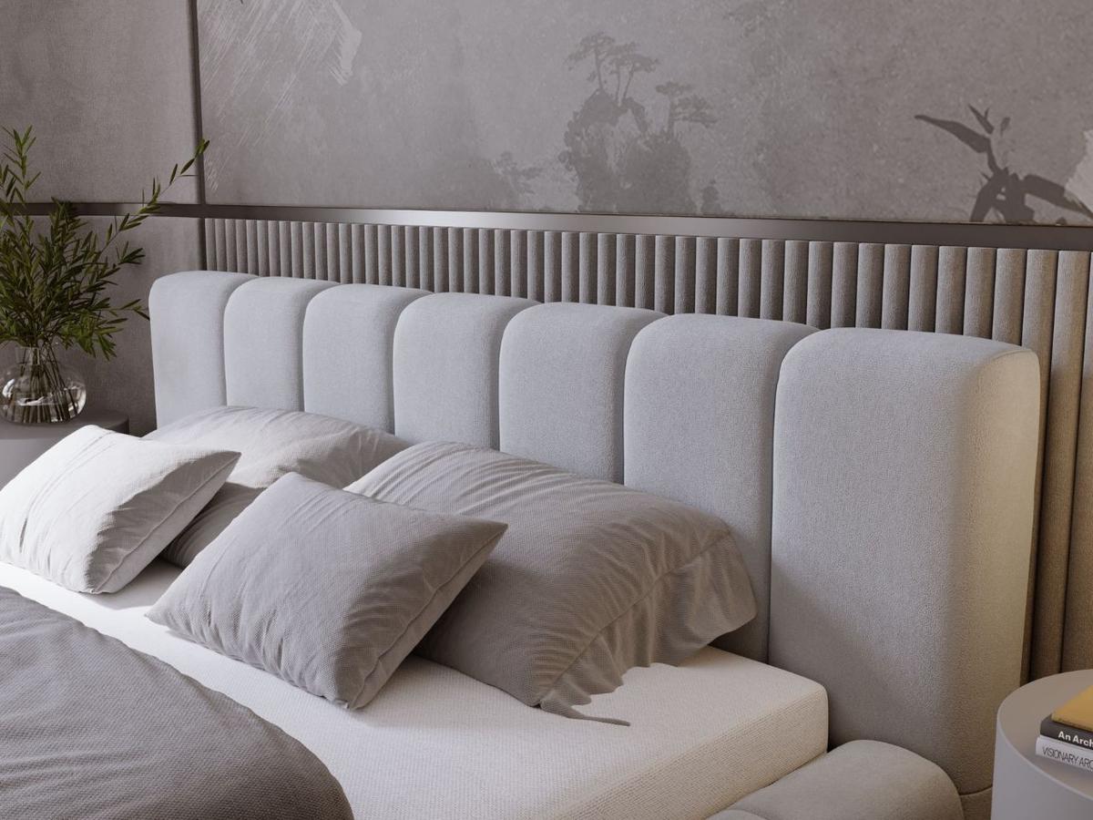 POLSTERBETT Orio 160x200 Hellgrau - Hellgrau, Textil (160/200cm) - Graingold