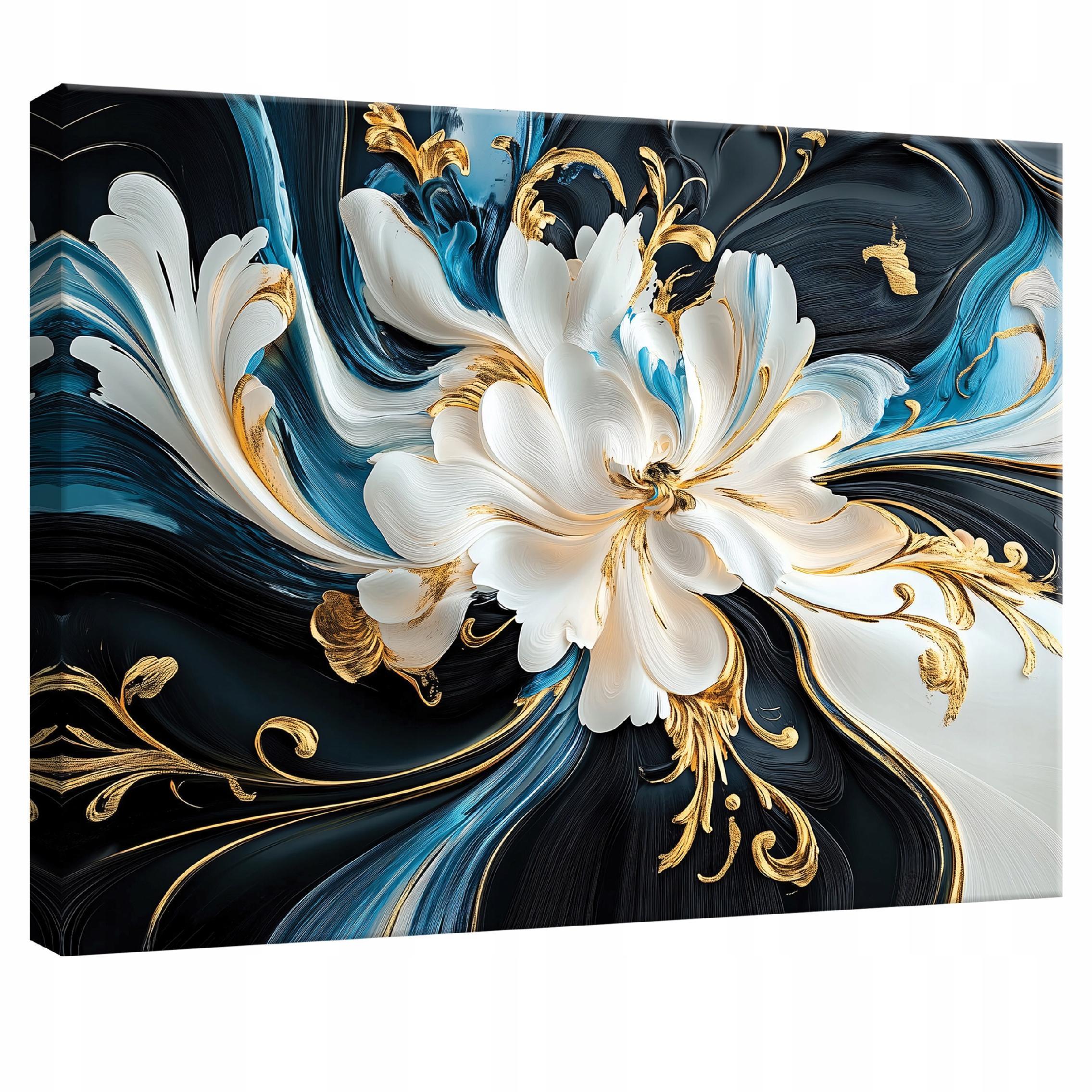 LEINWANDBILD Abstrakt Blumen Wohnzimmer 100x70 - Multicolor, Holzwerkstoff (100/70cm) - Wallarena