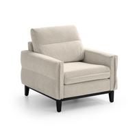 SESSEL Belweder, 94 cm, Beige, Bouclé-Stoff - Sandfarben/Wengefarben, Holz/Textil (94/95/94cm) - Beautysofa