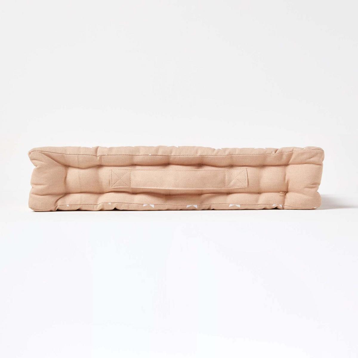 SITZKISSEN Sterne beige 40/40/8 cm - Beige, Textil (40/40/8cm) - Homescapes