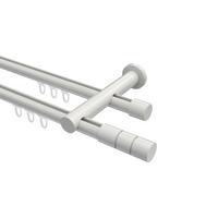 GARDINENSTANGE INNENLAUF Platon Elanto 120 cm, 2-läufig, 20 mm Ø Weiß - Weiß, Metall (120cm) - INTERDECO
