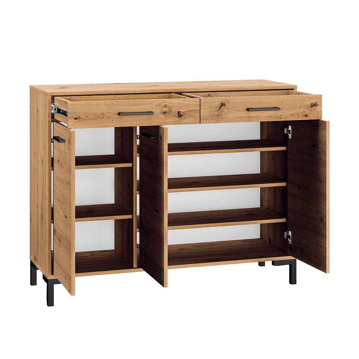 SCHUHSCHRANK Liora Holz - Braun, Holzwerkstoff (120/94/34cm) - Petits-meubles