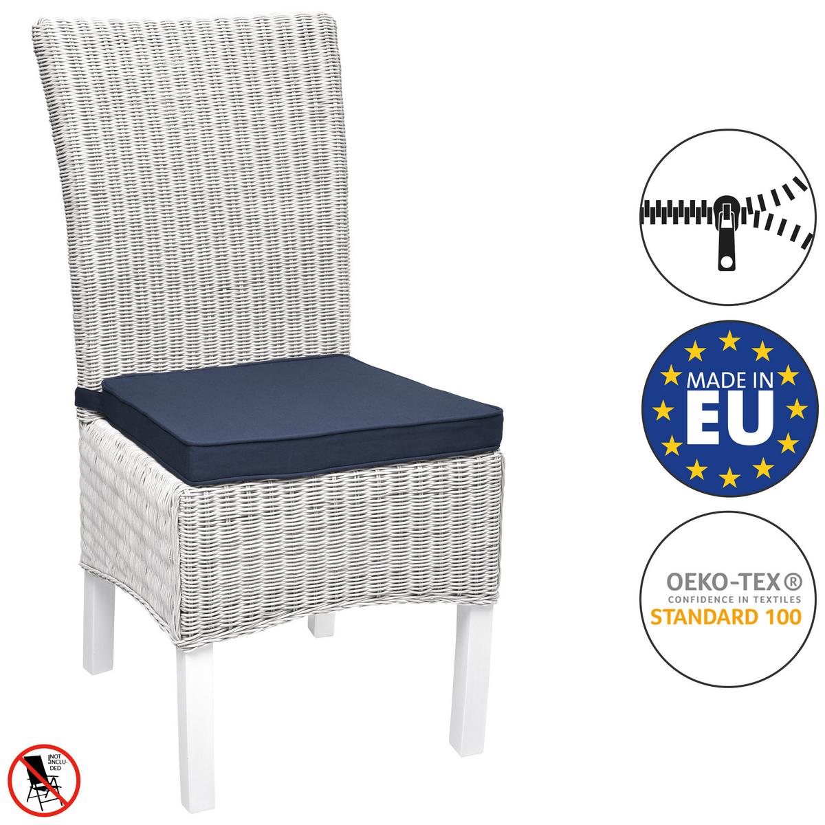 STUHLKISSEN Loft SK 45x40x5cm Dunkelblau (8tlg) - Dunkelblau, Textil (45/40/40cm) - Beautissu 