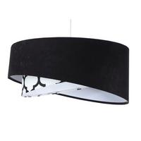 HÄNGELEUCHTE Schwarz 50/23 cm - Weiß, Kunststoff (50/1.3/23cm) - ONZENO
