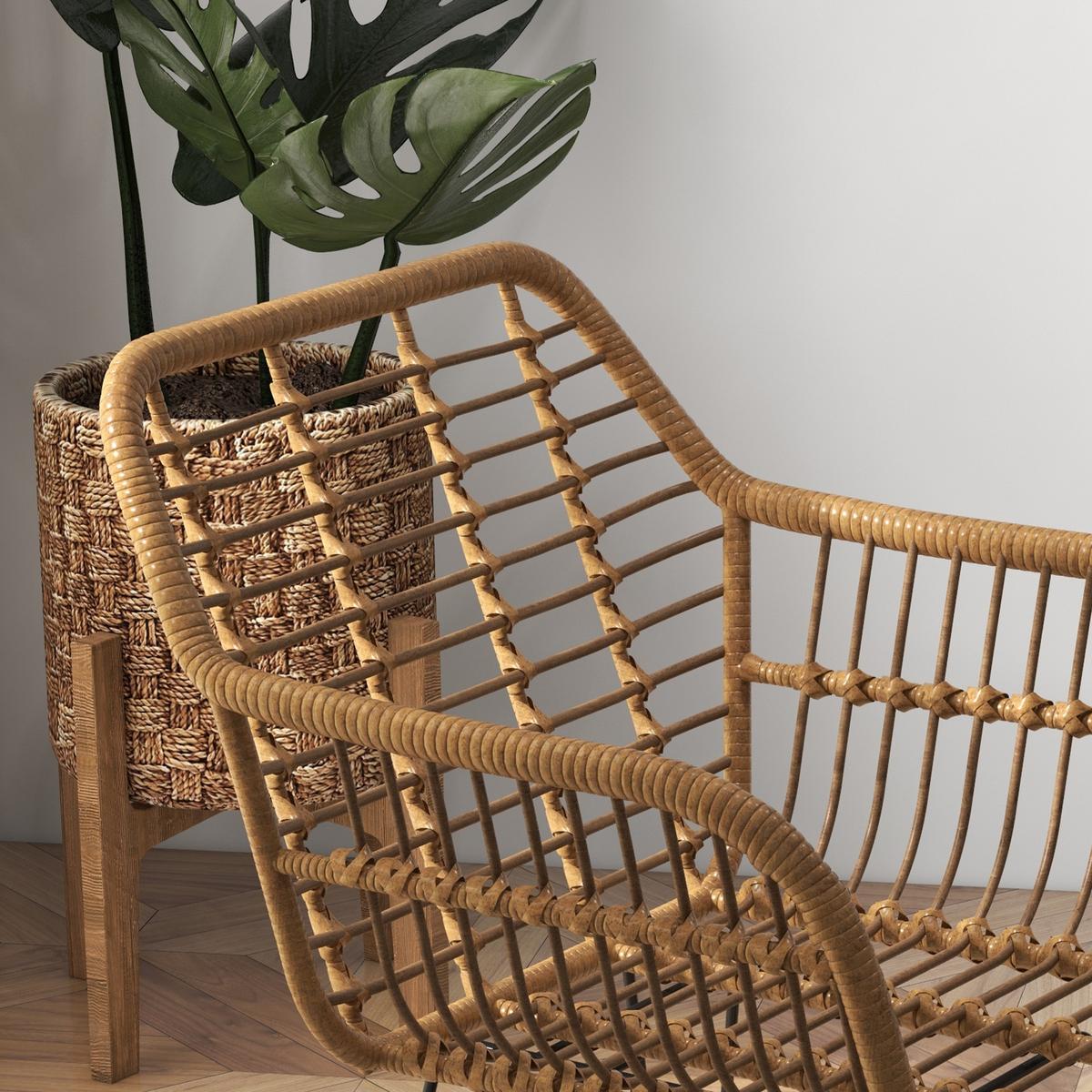 ESSZIMMERSTÜHLE 2er Set Essstuhl mit Rückenlehne Küchenstühle mit Rattenoptik - Braun, Kunststoff (60/79/56cm) - HOMCOM