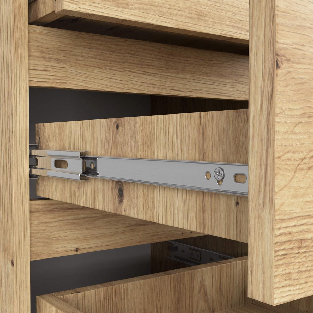 KOMMODE Eiche Artisan 92/40/35 - Eiche Artisan, Holzwerkstoff (40/92/35cm) - RAUMHIRSCH FURNITURE