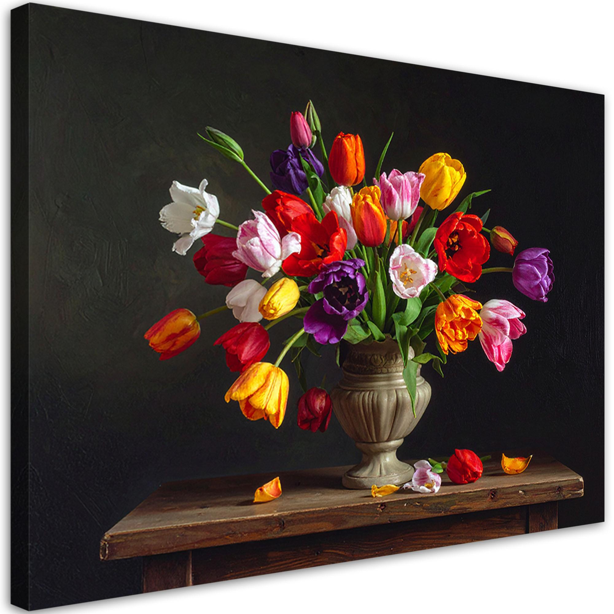 LEINWANDBILD Blumen 30x20cm - Multicolor, Textil (30/20cm) - Feeby
