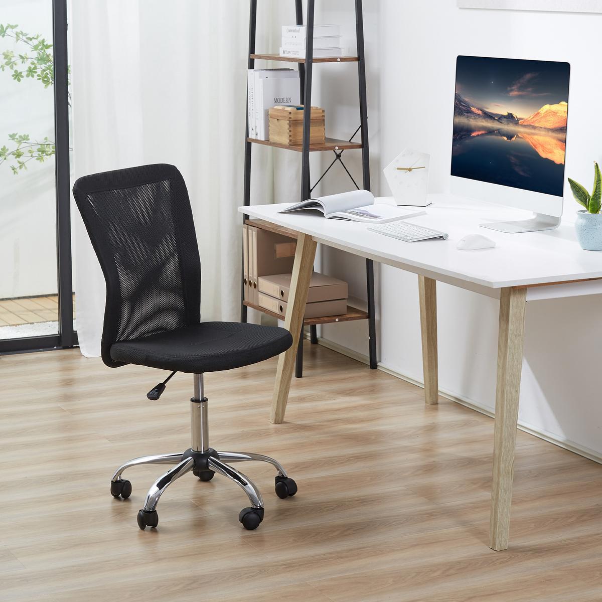 BÜROSTUHL, Ergonomisch, Schwarz - Schwarz, Metall (58/100/43cm) - Vinsetto