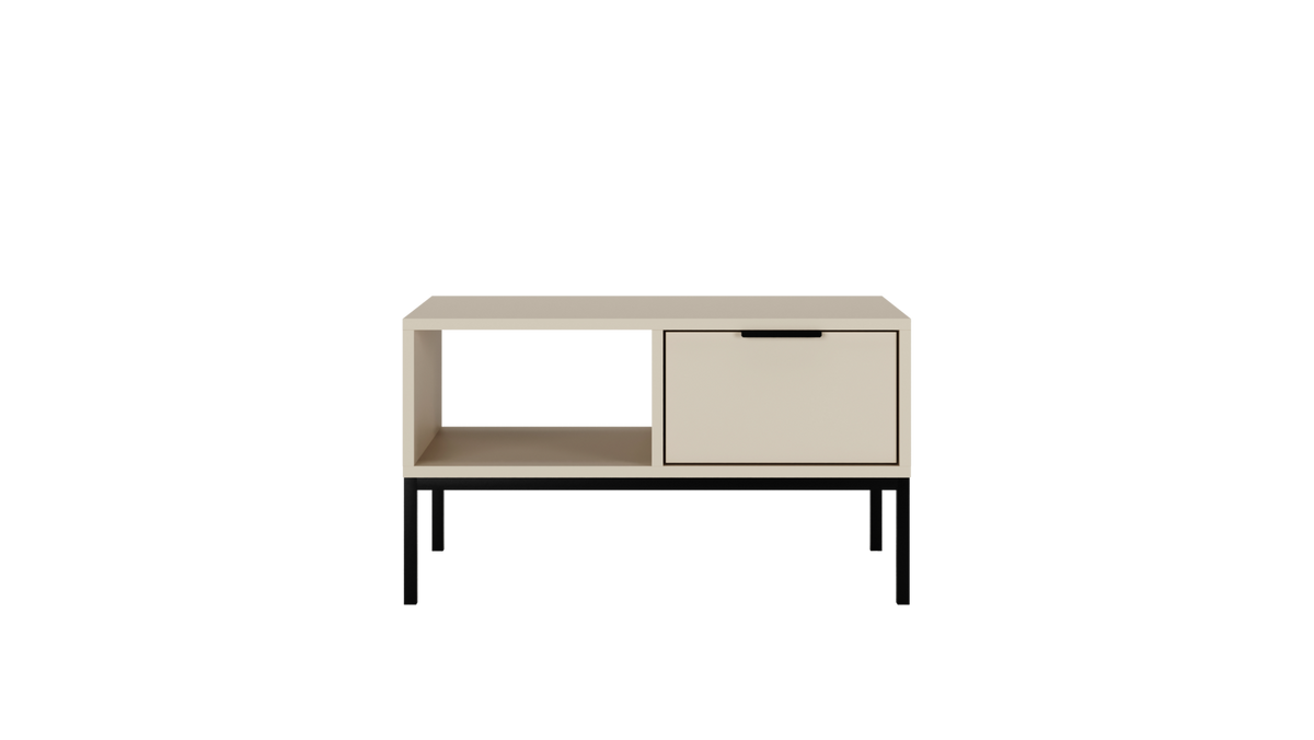 COUCHTISCH Austin 60/45/80 - Kaschmir/Schwarz, Holzwerkstoff (80/60/45cm) - RAUMHIRSCH FURNITURE