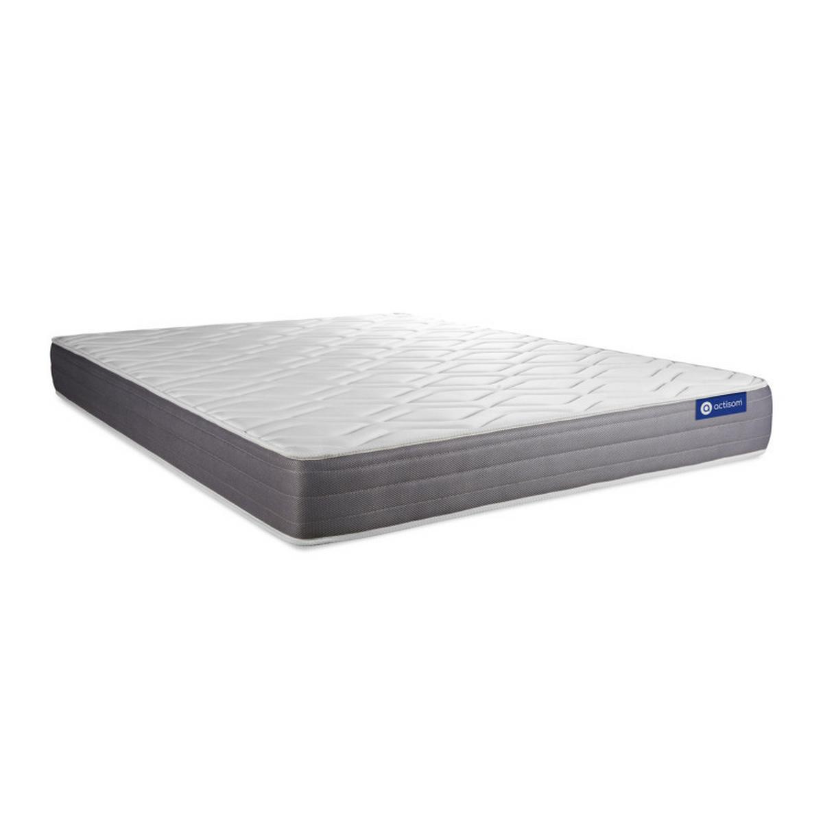 BETT Actimemo dream Memory-Schaum 150 x 190 cm h2 - Kit Bettgestell Grau - Beige/Grau, Karton/Holz (150/190cm) - ACTISOM