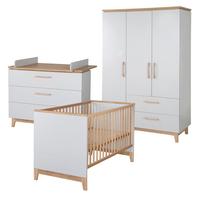 BABYZIMMER-SET Caro II 3-teilig - Hellgrau, Holzwerkstoff (78/89/144cm) - Roba