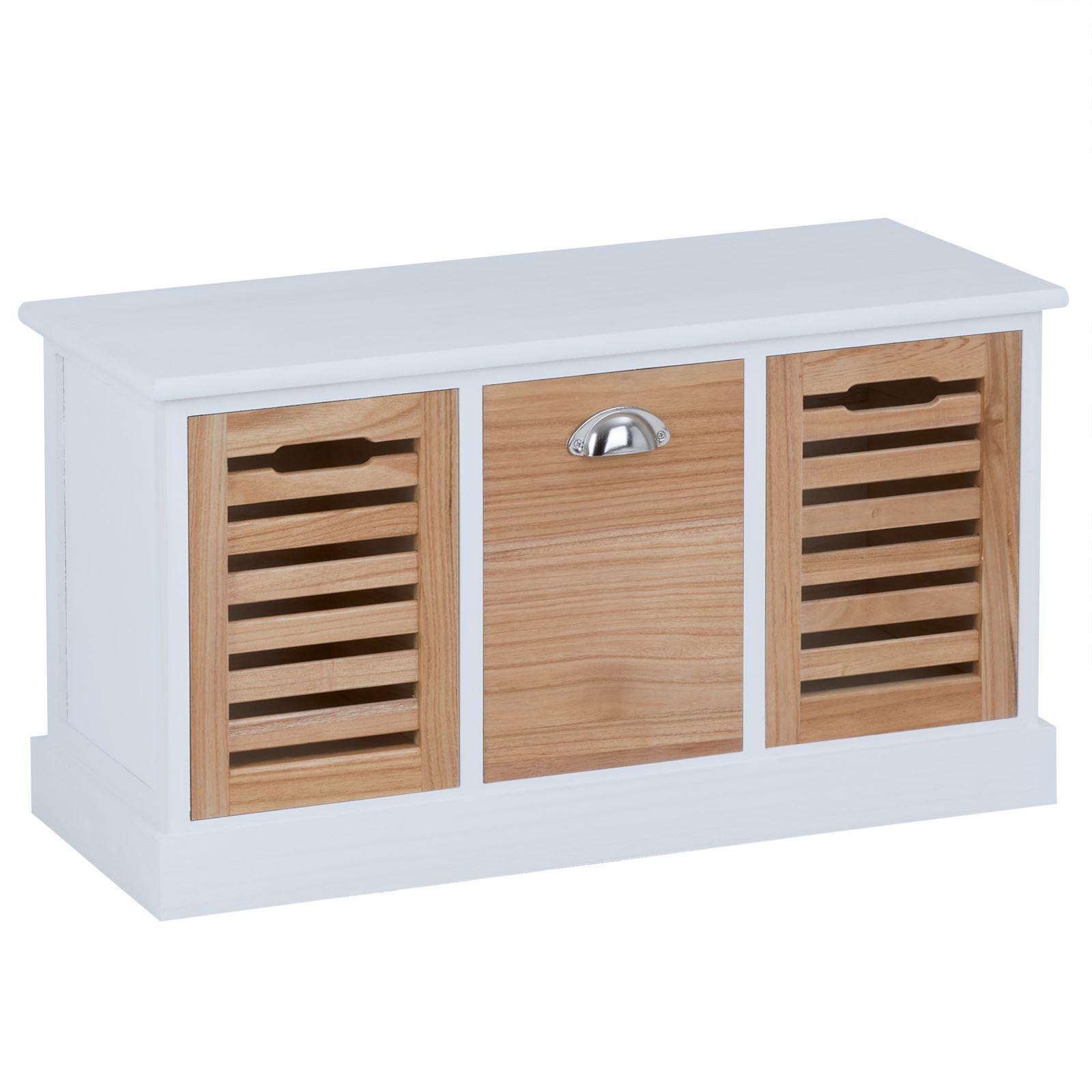 SITZBANK TRIENT weiß/natur - Weiß/Naturfarben, Holz (73/41/32cm) - CARO-Möbel