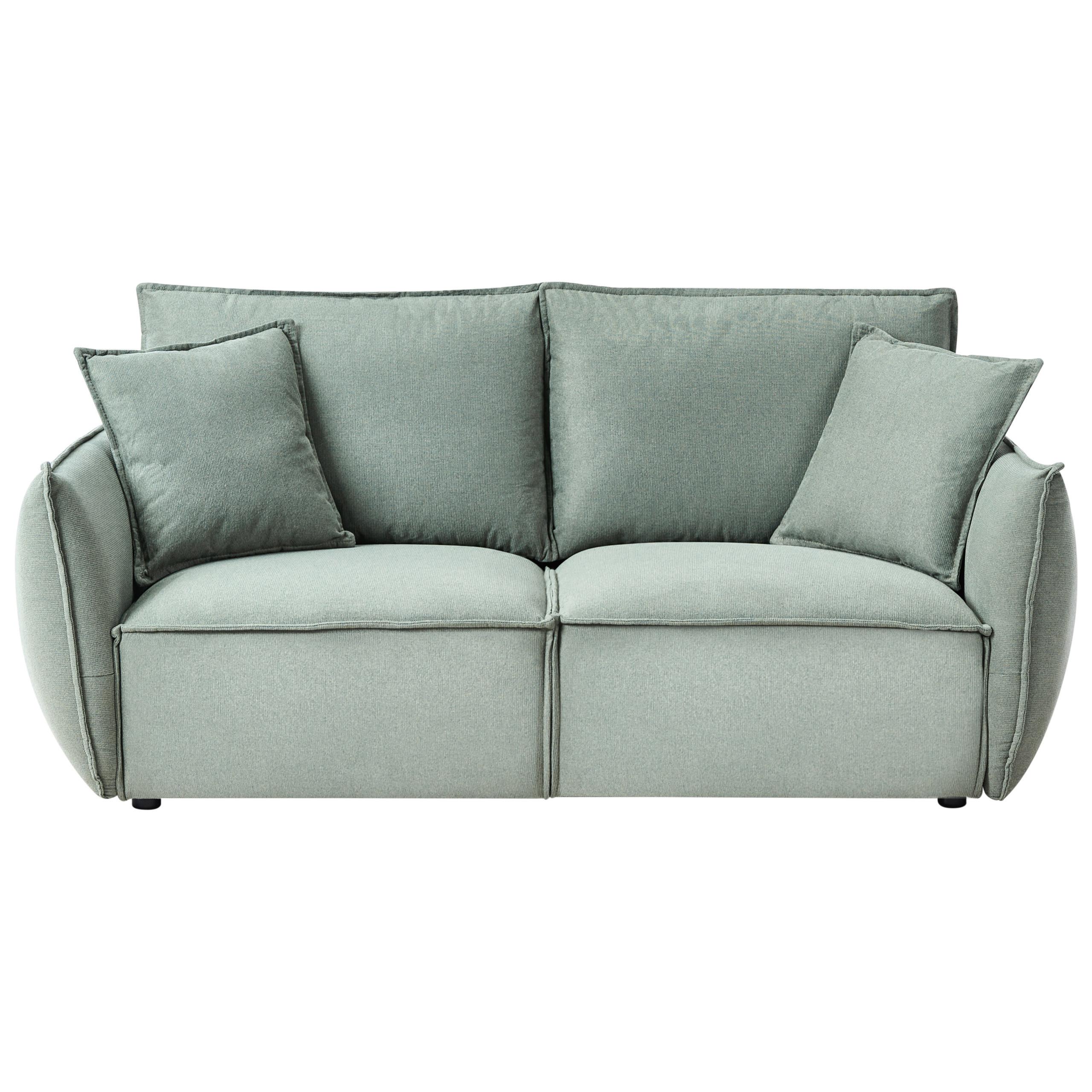 3-SITZER-SOFA Stoff Hellgrün Kunes - Hellgrün, Textil (190/82/92cm) - Beliani
