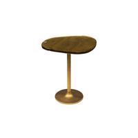 BEISTELLTISCH DARI Gold Glas - Goldfarben, Glas/Metall (42/50/55cm) - KAWOLA