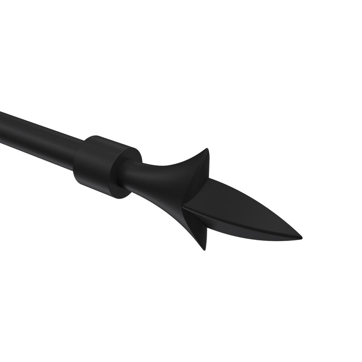 ENDSTÜCKE FÜR GARDINENSTANGEN / TELESKOPSTANGEN Lily 16/13 mm Ø Schwarz, Packung 2 Stück - Schwarz, Kunststoff (11.1/5.9/5.9cm) - INTERDECO