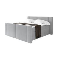 BOXSPRINGBETT mit Matratze H3/H4 - EVON KING Zanozek - 180x200 cm Grau - Graubraun, Holzwerkstoff (180/200cm) - ALTDECOR