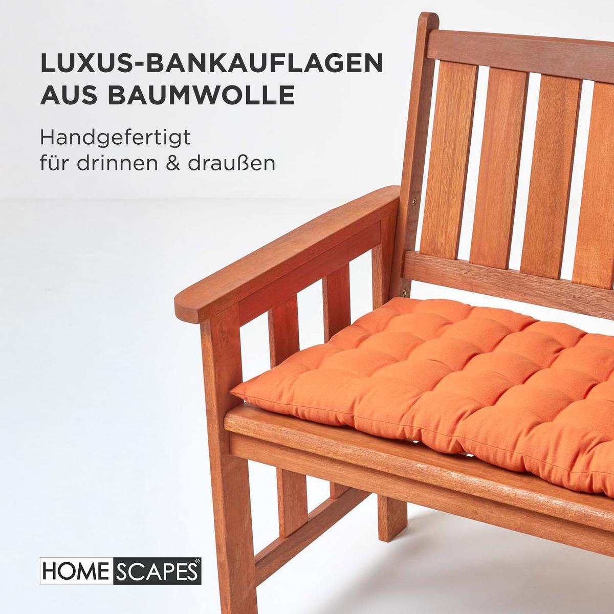BANKAUFLAGE 3-Sitzer orange 143/48/5 cm - Orange, Textil (143/48/5cm) - Homescapes