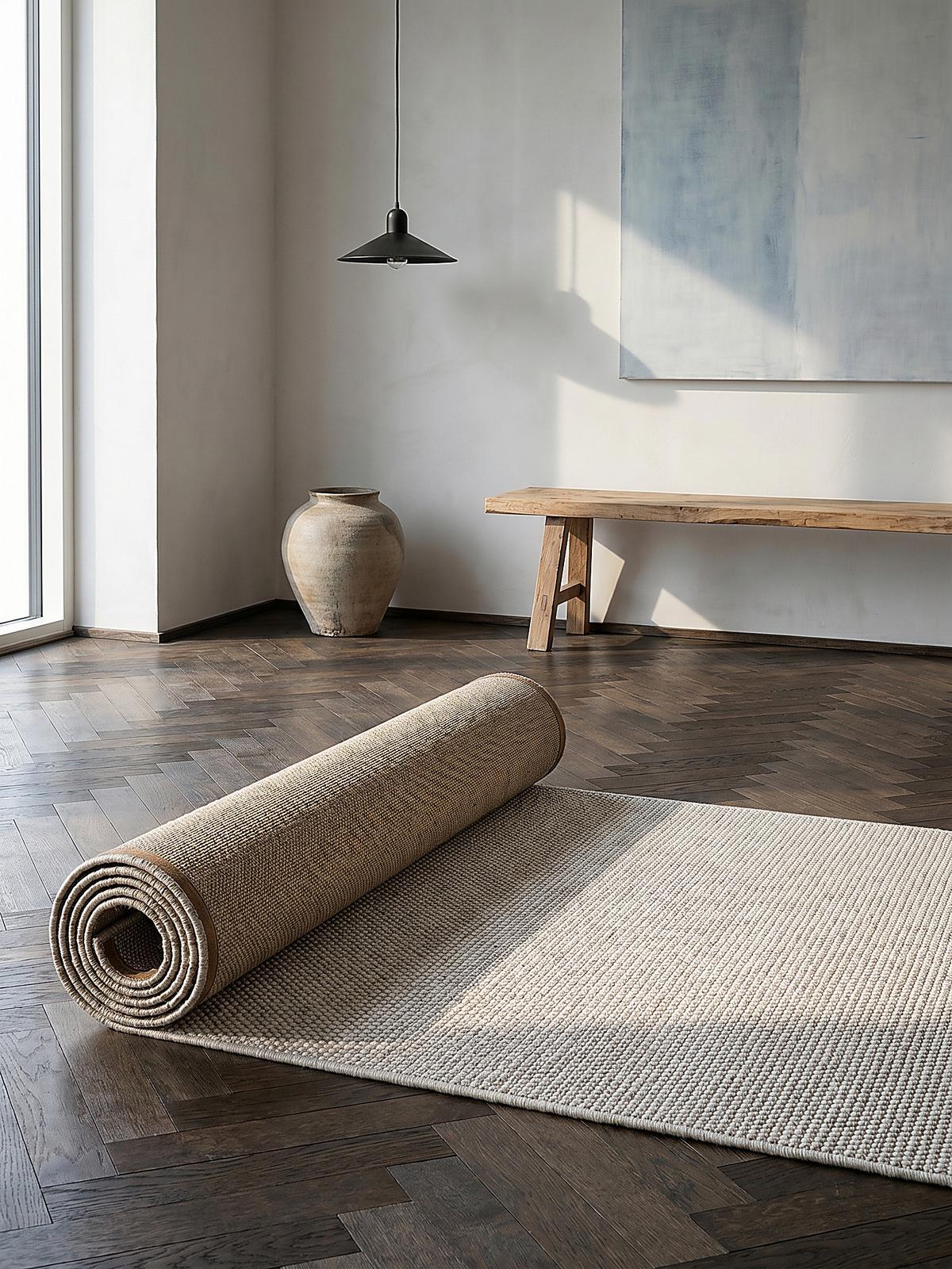 TEPPICHLÄUFER Uni STURA Polypropylen Creme 80 x 150 cm - Beige, Textil (80/150cm) - KADIMA DESIGN