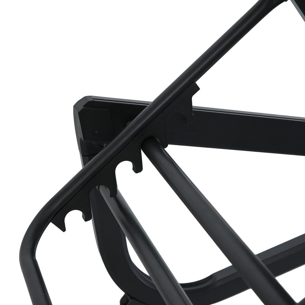 SOMNENLIEGE Marina, 5-stufige Verstellung der Rückenlehne, mit Tisch, Metallrahmen, Grau - Grau, Metall (58/33/133cm) - Beautysofa