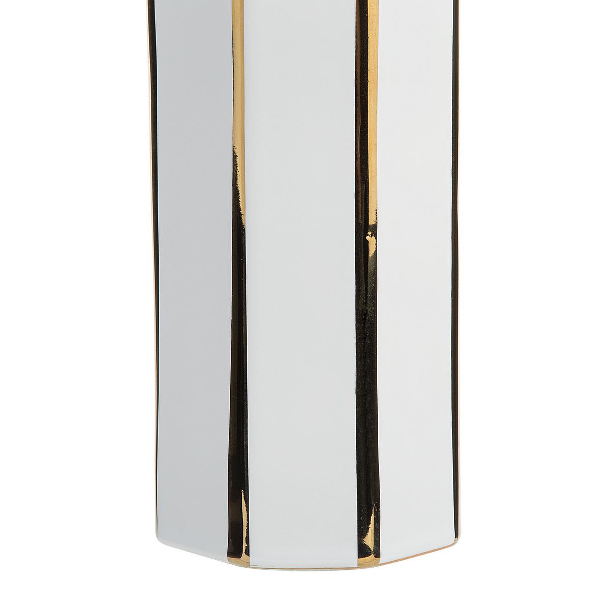 BLUMENVASE Keramik weiß Estella - Weiß, Keramik (40cm) - Beliani