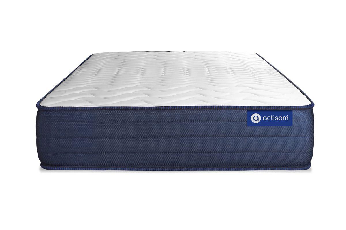 BETT Actiflex life Taschenfederkern und Memory-Schaum 80 x 200 cm h4 - Kit Bettgestell Grau - Beige/Grau, Karton/Holz (80/200cm) - ACTISOM