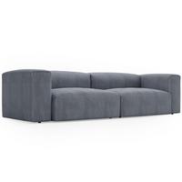 SOFA 240/85/80 Grau Landi - Schwarz/Grau, Kunststoff/Textil (240/85/80cm) - Graingold