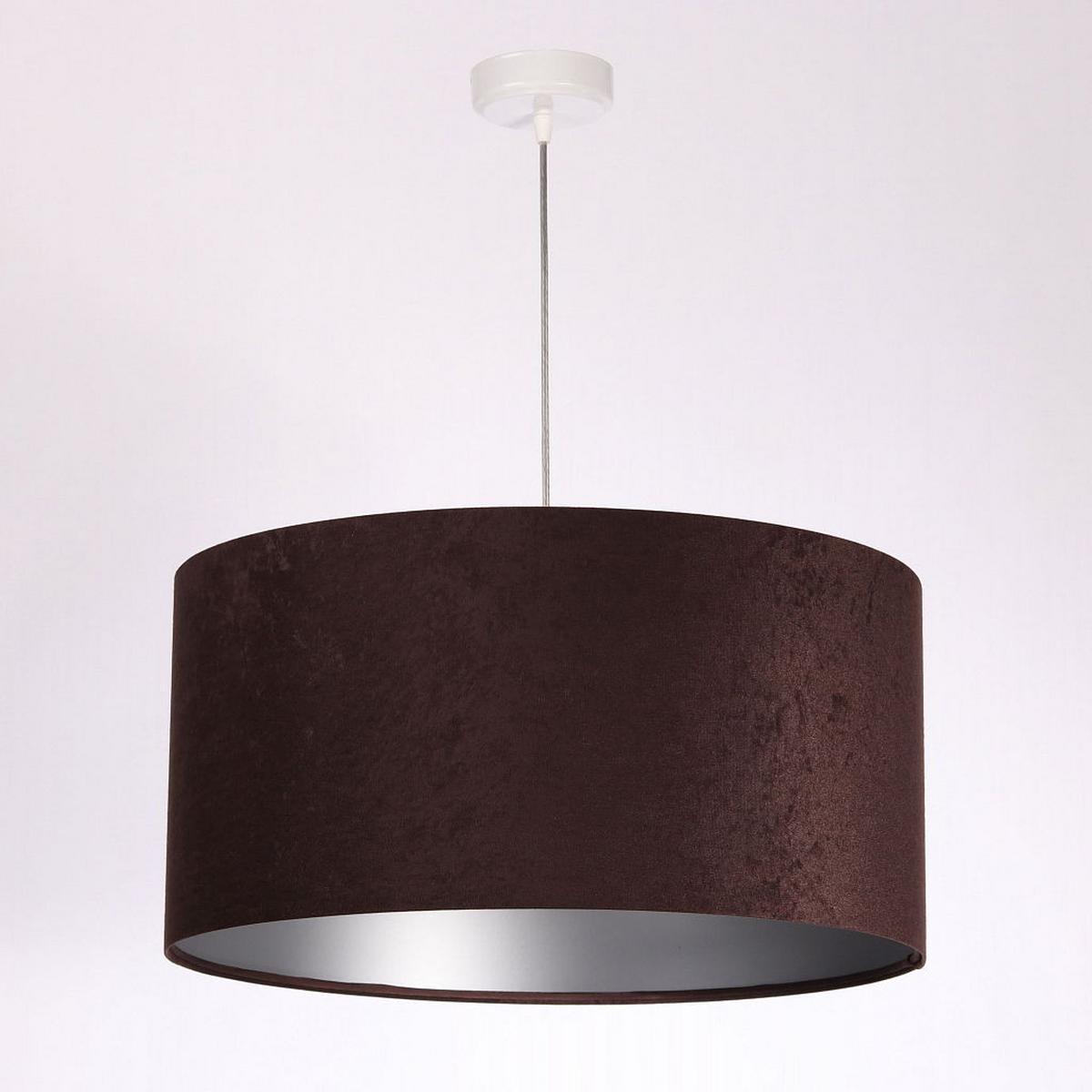HÄNGELEUCHTE Silber 50/25 cm - Silberfarben/Braun, Kunststoff (50/0.8/25cm) - ONZENO