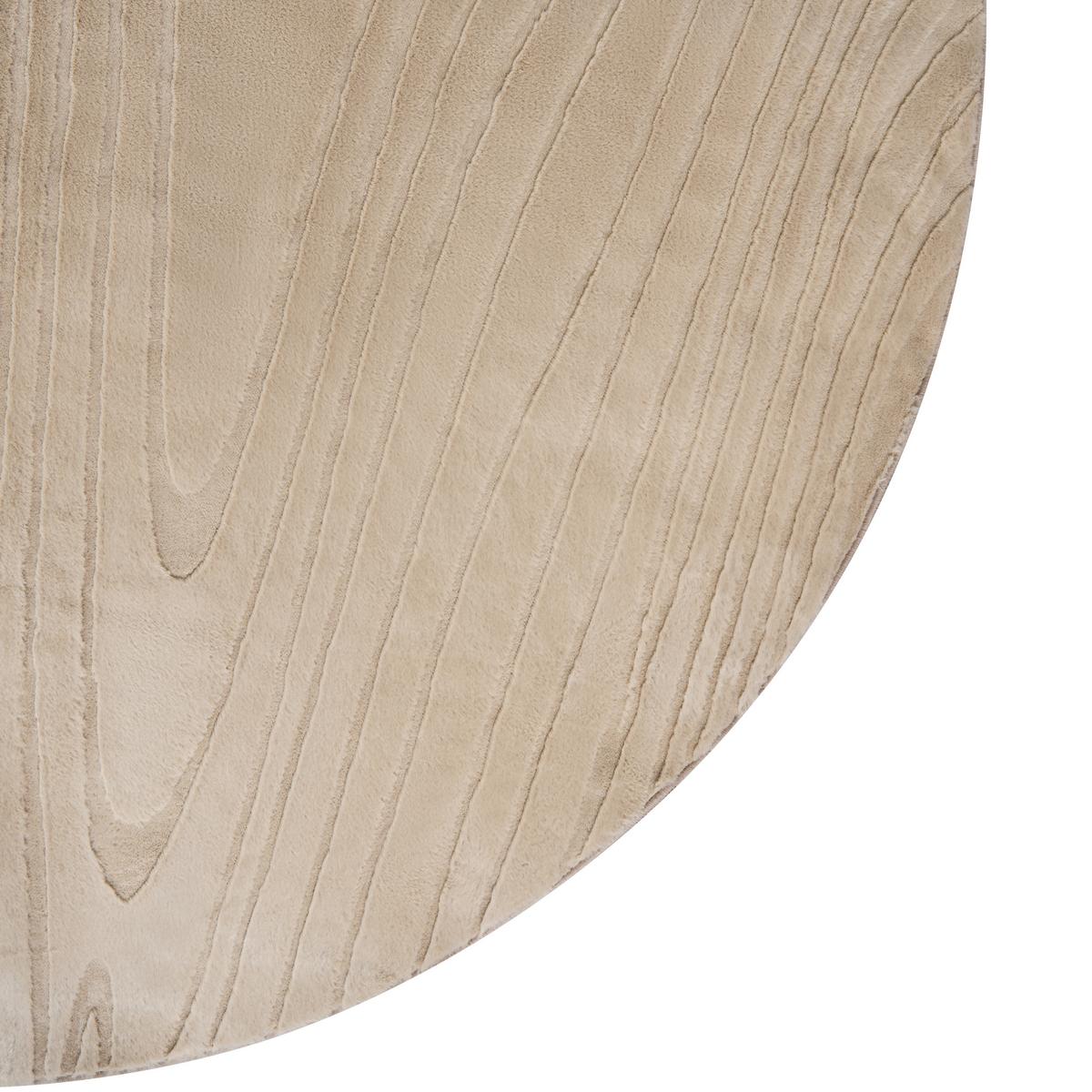 KUNSTFELLTEPPICH Beige 160 cm Ontake - Beige, Kunststoff (160/160cm) - Beliani