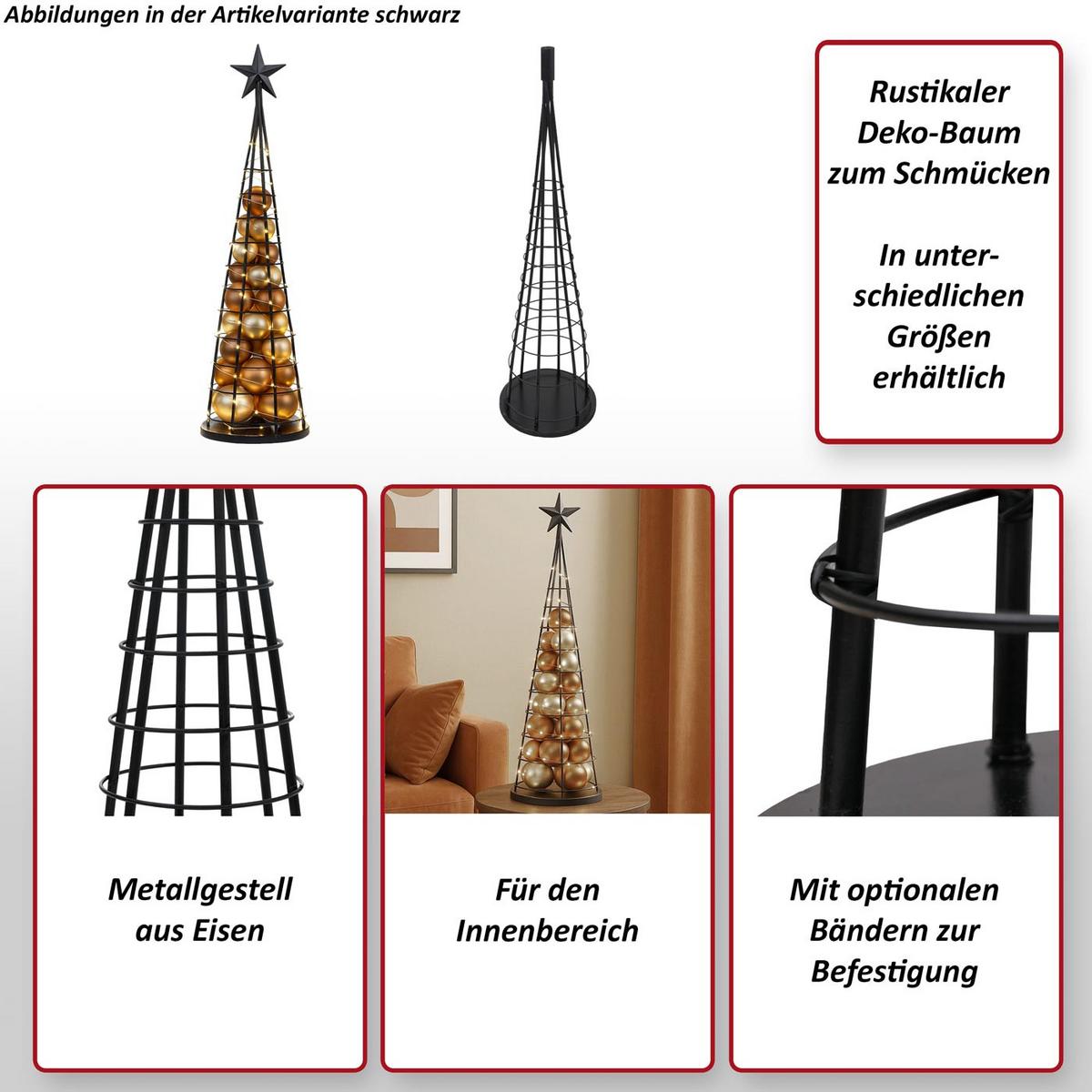 DEKO-BAUM Gold - Goldfarben, Metall (25/90cm) - MCW