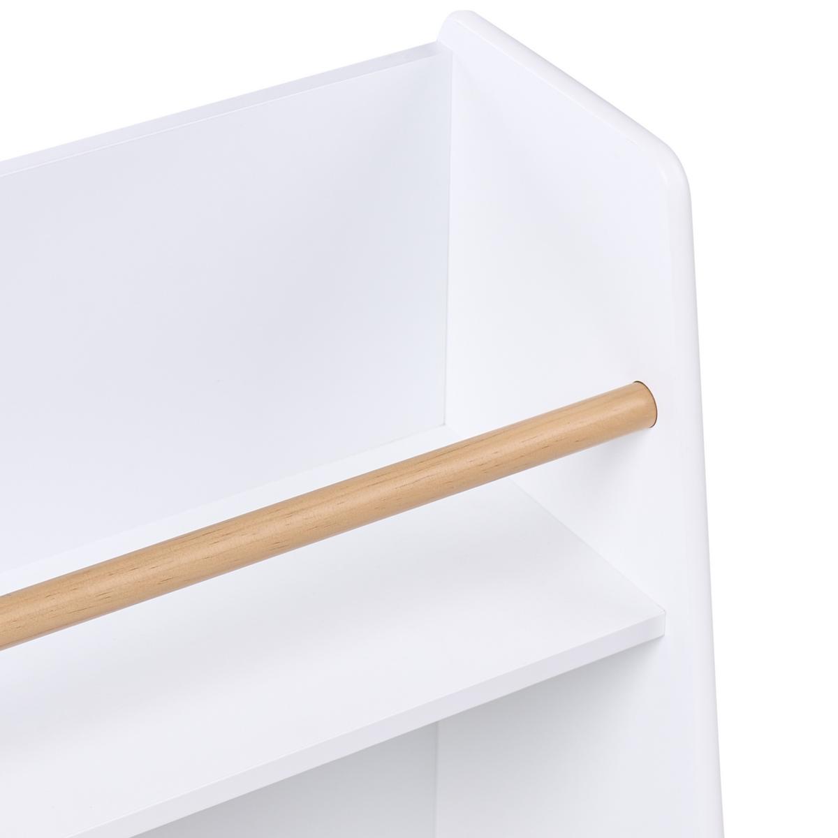 BÜCHERREGAL mit 2 Ebenen 72 cm Weiß Jackit - Hellbraun, Holzwerkstoff (60/72/30cm) - Beliani