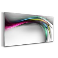 GLASBILD 120x60 cm Linienkunst - Pink, Glas (120/60cm) - TULUP