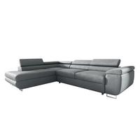 ECKSOFA Lyam 4 Sitzplätze Hellgrau - Grau, Holzwerkstoff (271/201cm) - Petits-meubles
