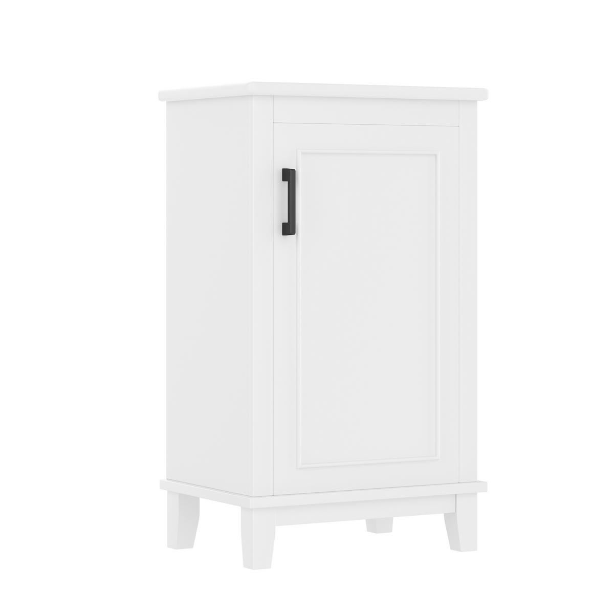 WASCHTISCH mit Unterschrank Weiß 51cm Standschrank mit Keramikbecken - Weiß, Holzwerkstoff (51/83/34cm) - Urban Meuble