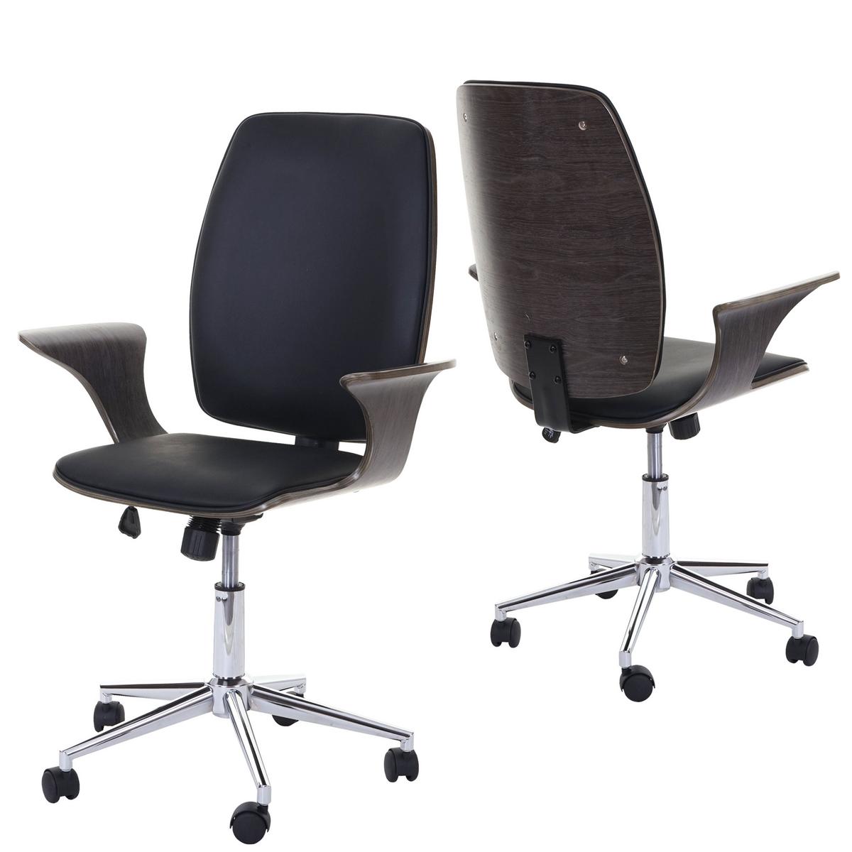BÜROSTUHL Grau, Schwarz - Schwarz/Grau, Holz (66/101/67cm) - MCW