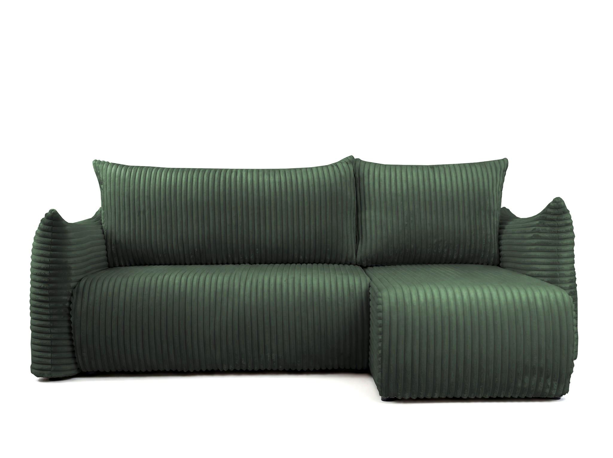 ECKSOFA Mailand Xs Mit Schlaffunktion - Grün, Holzwerkstoff/Textil (226/154cm) - Fun Möbel