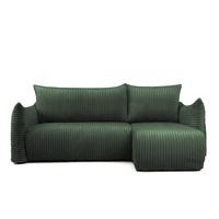 ECKSOFA Mailand Xs Mit Schlaffunktion - Grün, Holzwerkstoff/Textil (226/154cm) - Fun Möbel