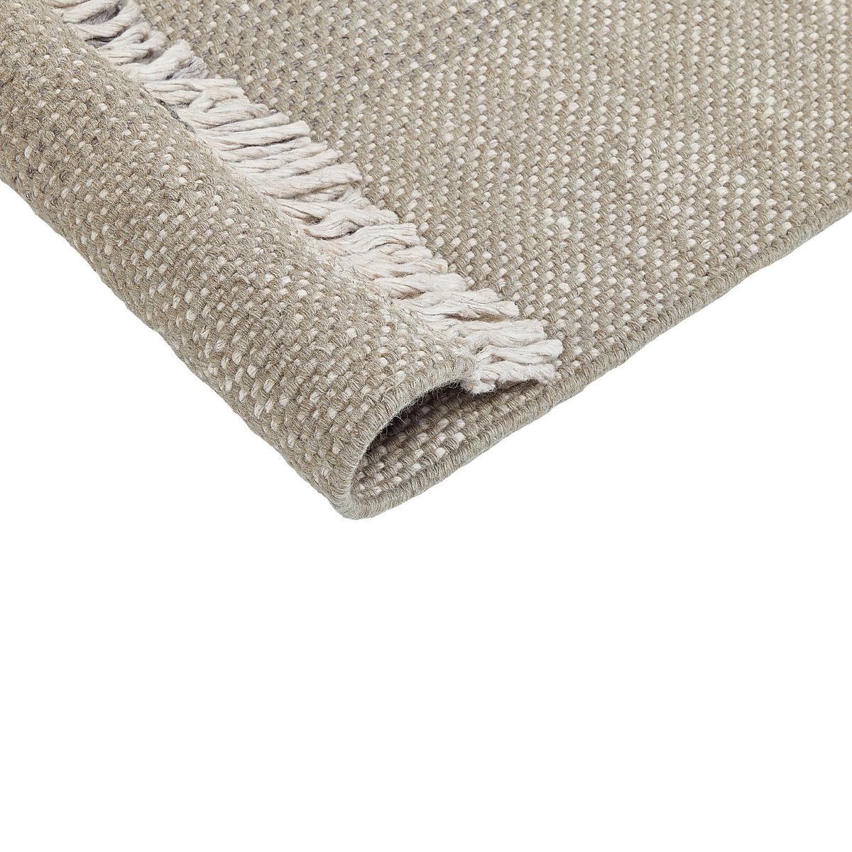 TEPPICH geflochten Tekeler 200/140 cm - Grau, Textil (140/200cm) - Beliani