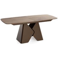 ESSTISCH Vanta rechteckig ausziehbar verlängerbar mit Braunem Metallgestell, Eiche Braun 180-270/90/76 cm - Greige/Braun, Holzwerkstoff/Metall (90/270/76cm) - WFL GROUP