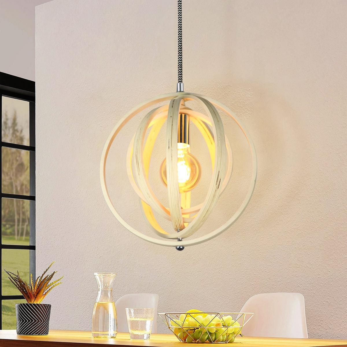 PENDELLEUCHTE Detlef 30/30/150 cm - Weiß, Holz (30/30/150cm) - Nettlife