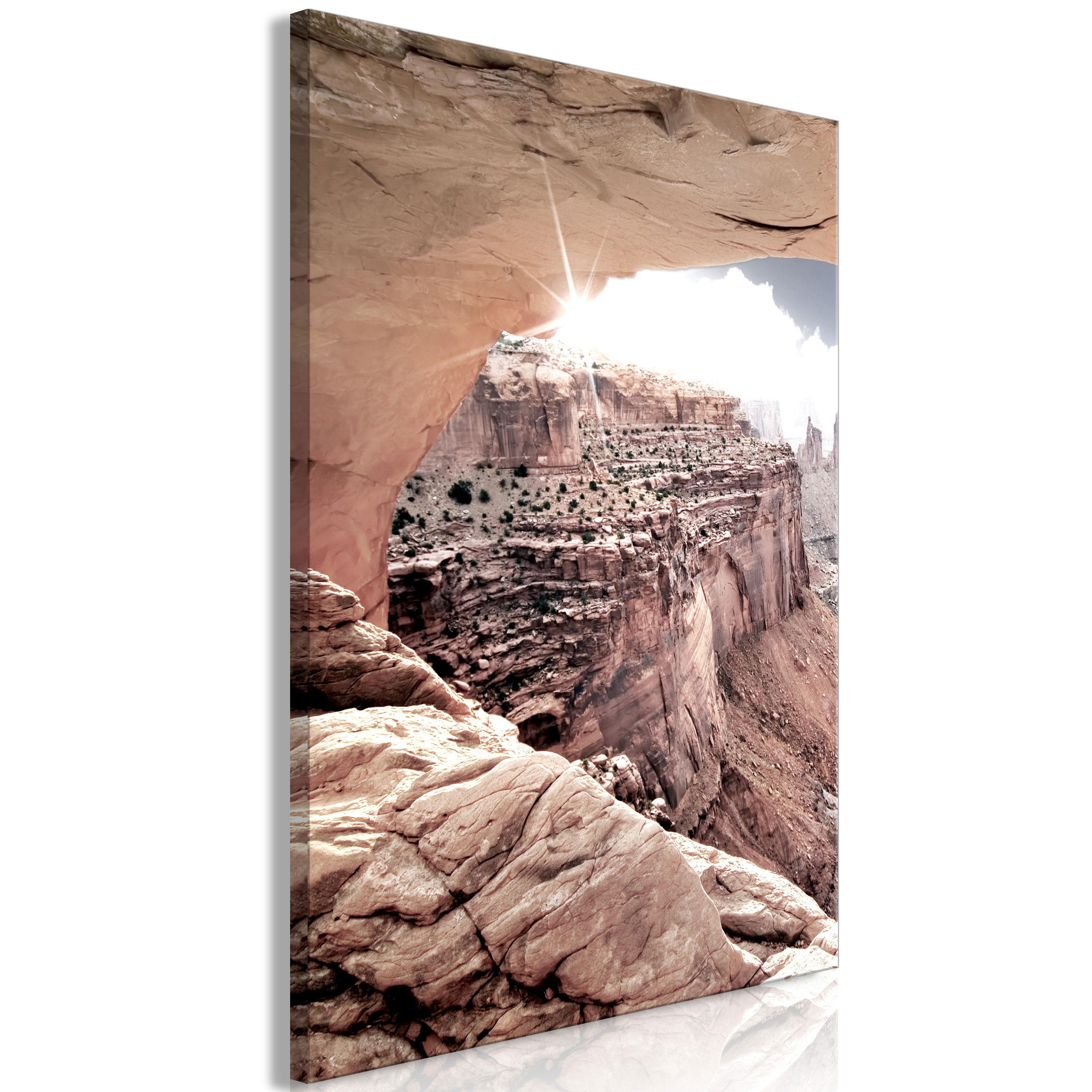 KUNSTDRUCK Braun 40/60 cm - Weiß/Braun, Textil (40/60cm) - KUNSTLOFT