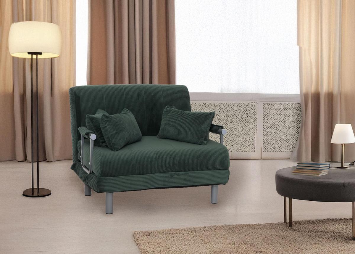 SCHLAFSESSEL Grün - Grün, Textil (105/80/190cm) - MCW