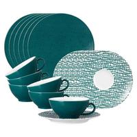 TEESERVICE Life Fashion Trendy Petrol 18-tlg. - Petrol, Keramik (2/2/2cm) - Seltmann Weiden