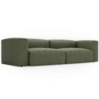 SOFA 240/85/80 Grün Landi - Schwarz/Grün, Kunststoff/Textil (240/85/80cm) - Graingold