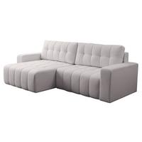 ECKSOFA Masone - Hellrosa/Schwarz, Holz/Kunststoff (245/143cm) - MIRJAN24
